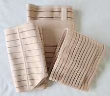 3 in 1 Postpartum Wrap Recovery Belly/Waist/Pelvis Belt Bands Beige-3 Piece Plus