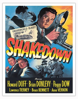 Shakedown - Starring Howard Duff - Vintage Film Noir Movie Poster 1950