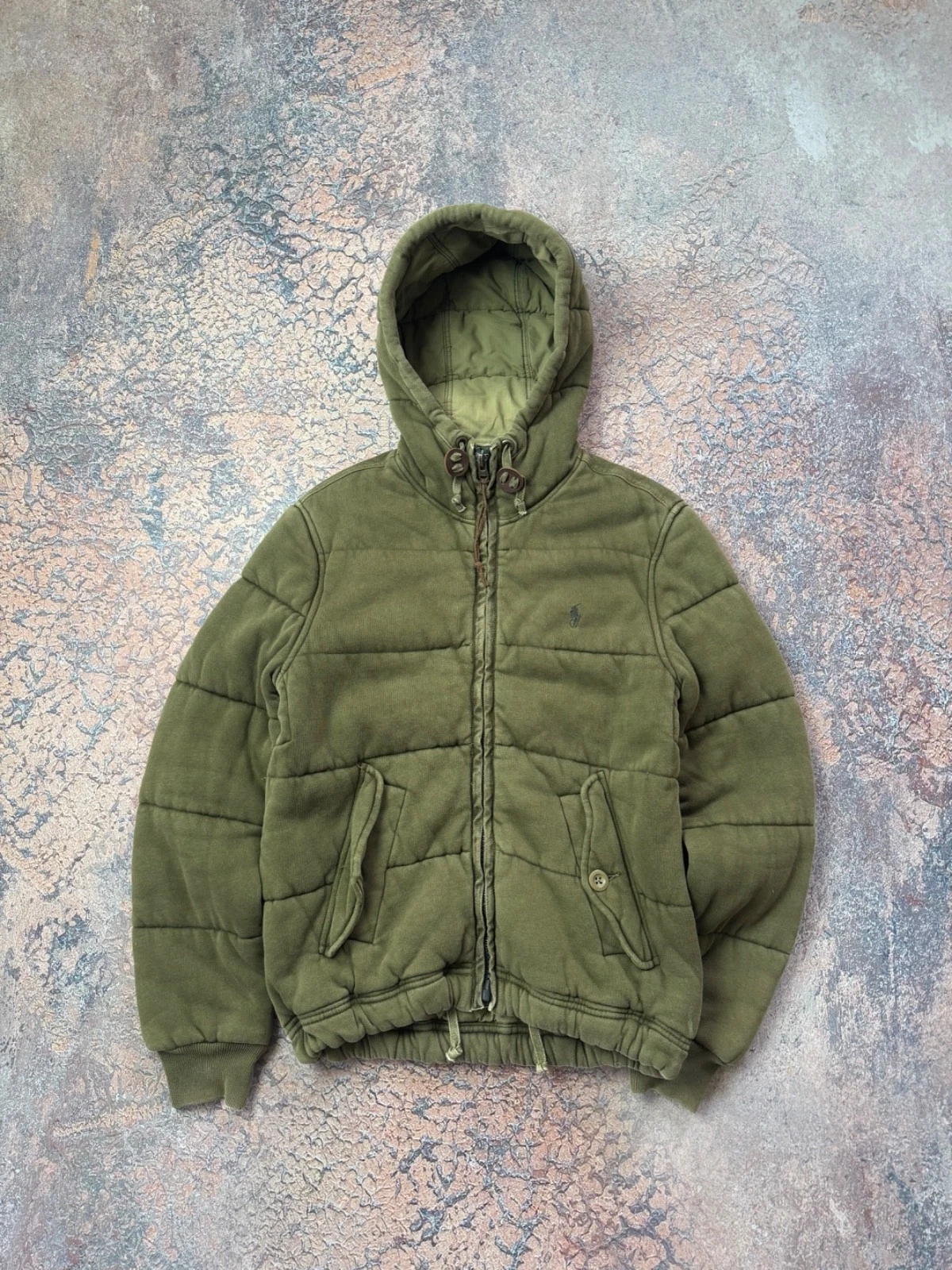 Polo Ralph Lauren Jacket Camo Moro Wool Hybrid Sportsman Fishing RARE S