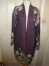 VIntage Women's open long blazer purple Crush Fashion one size fits most (T104)