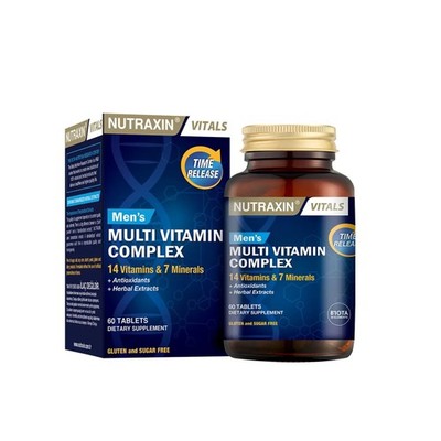 Nutraxin Men's Multivitamin & Mineral Complex, 60 Tablets 60 Count (Pack of 1) 