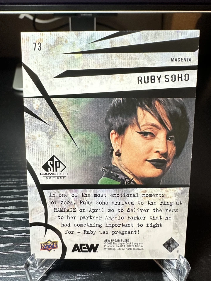 RUBY SOHO 2025 AEW UPPER DECK SP GAME USED MAGENTA 08 /10 - Image 2 of 2