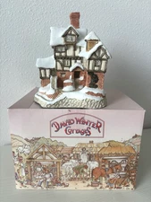 VTG David Winter Cottage Ebenezer Scrooge's Counting House Christmas 1987 Retire