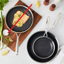 Henckels Paradigm Stainless Steel Ceramic Fry Pan Set, All Hob Types, 2 Pieces