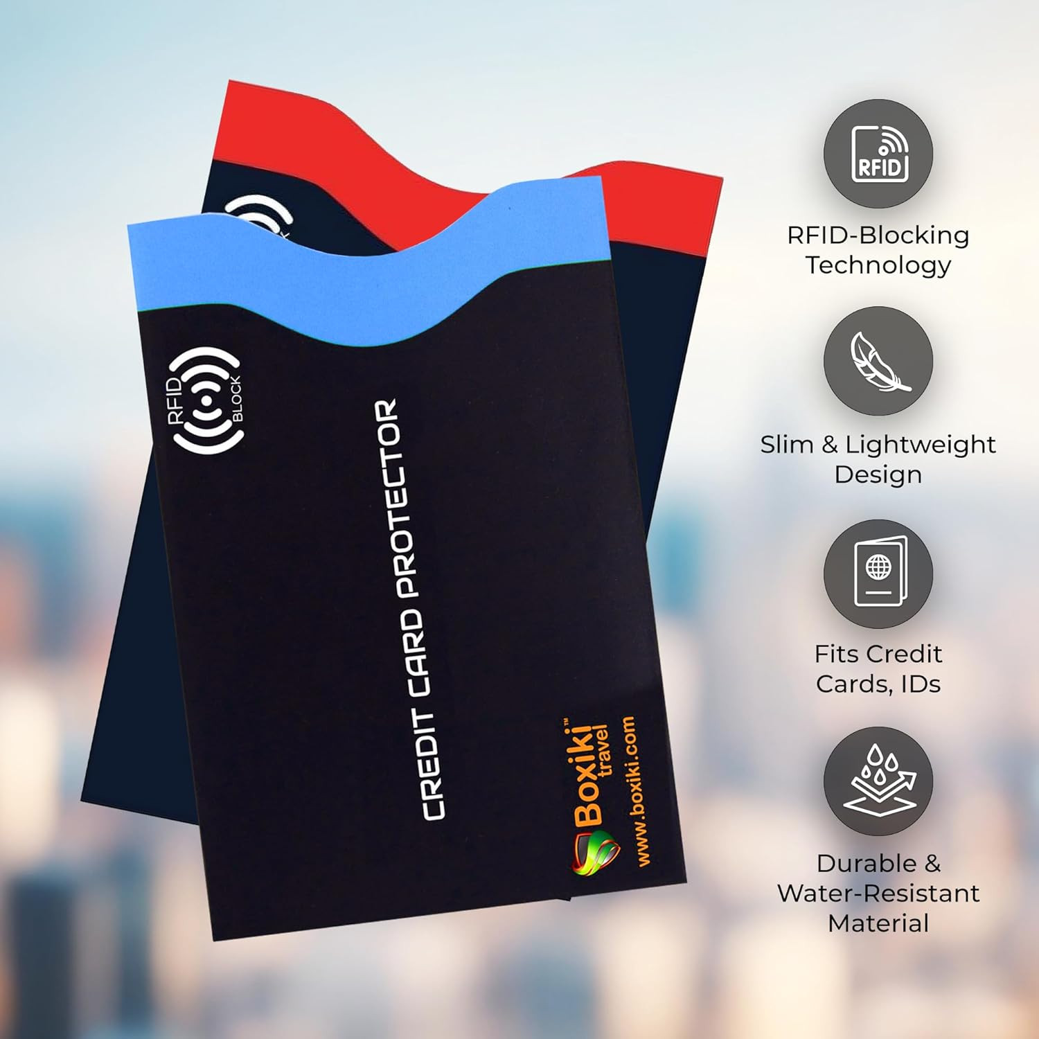 RFID Blocking Sleeves, Set with Color Coding | Identity Theft Prevention RFID Bl
