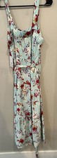Ophelia Rose Blue Floral Maxi Dress Size Medium 
