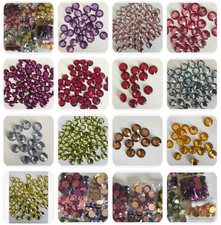 LOTTO LAVORO PIETRE GIOIELLI GEMME ACRILICHE 17mm tonde sfaccettate ASSORTIMENTO 480+