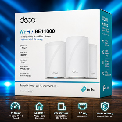 TP-Link Deco BE11000 Whole Home Mesh WiFi 7 System - BRAND NEW! FACTORY SEALED!