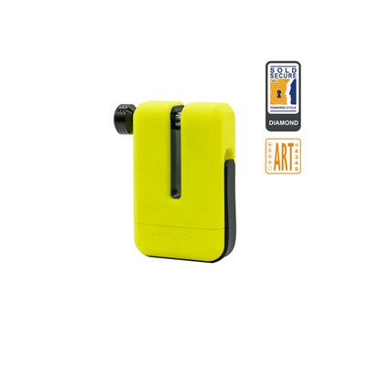 HIPLOK MD1000 MOTORRAD ANTI SCHLEIFER SCHEIBENSCHLOSS SOLD SECURE DIAMANTGELB