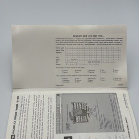 Sega Saturn Cyberia CIB With Reg Card Case Manual Game Interplay SEGA Tested