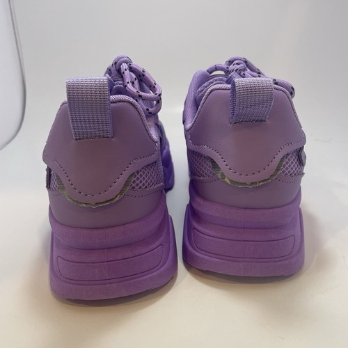 Purple Chunky Mesh Sneakers Comfort Lace Up Shoes Women’s Size 7 - Picture 4 of 10