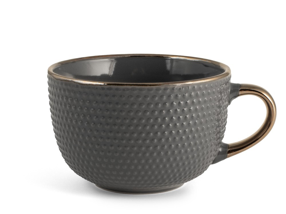 H&H Jumbo Dots Mug Set Of 6 Assorted Stoneware Cups With No Saucer cc 510