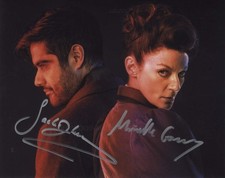 SACHA DHAWAN and MICHELLE GOMEZ - Doctor Who GENUINE SIGNED AUTOGRAPHS