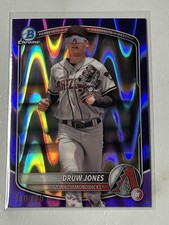 2025 Bowman Chrome Druw Jones Purple Ray Wave Refractor /250 +  Chrome Base