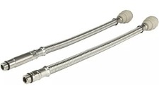 2 x FLX29 15mm x M12 Flexible Mixer Tap Hose PAIR Monobloc - NEW
