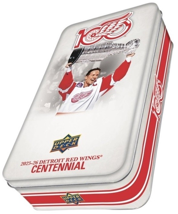 2025-26 Upper Deck Detroit Red Wings Centennial Hobby Tin
