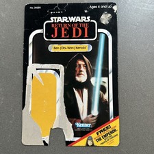 Vintage Kenner ROTJ Ben Obi-Wan Kenobi Cardback 65 Back Star Wars Jedi