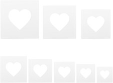 8 PCS Large Heart Stencil, Heart Stencils Different Sizes