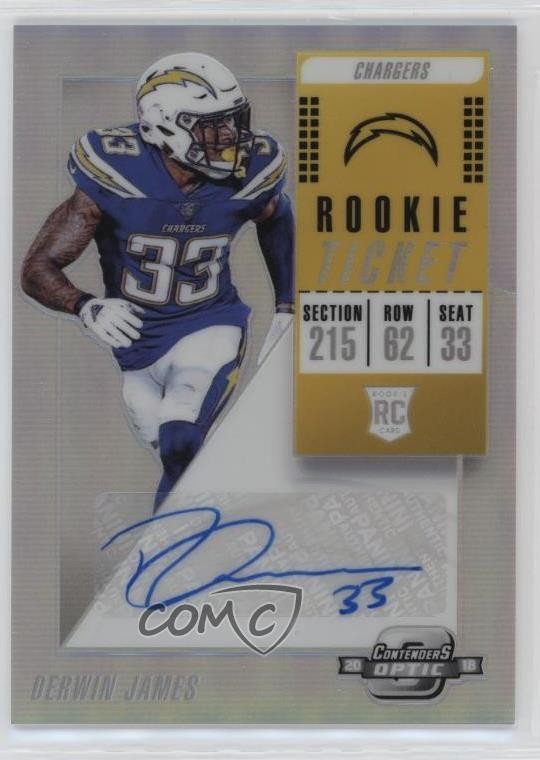 2018 Panini Contenders Optic Ticket Derwin James #149 Rookie Auto RC 7qt