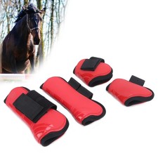 Red M Horse Tendon Boots Thicken PU Shell Protection Horse Boots Horse Ridin?