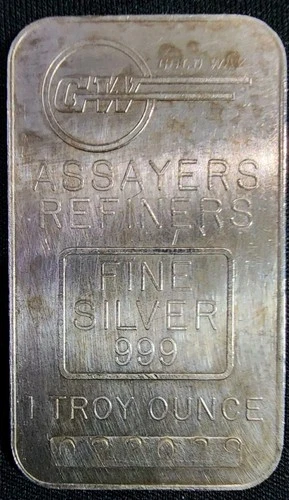Gold Way Refiners-Assayers GW 1 oz. Silver .999 Fine Bar Ingot S#-022029