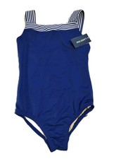Lands' End Girls sz 6 Blue Swimsuit New W Tag One Piece