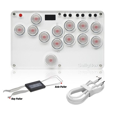 Sallybox  HitBox Arcade Controller Mini Fight Stick Game Controller w/Keycaps