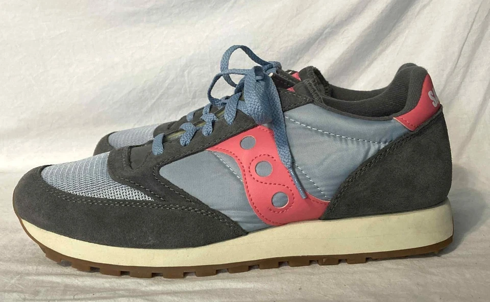 Saucony Jazz Original Vintage Men's Size 10.5 Light Blue & Pink Running Shoes - Image 2 of 4
