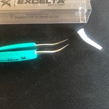 Excelta 7-SA-PI-ET Tweezers Soft Green Handles