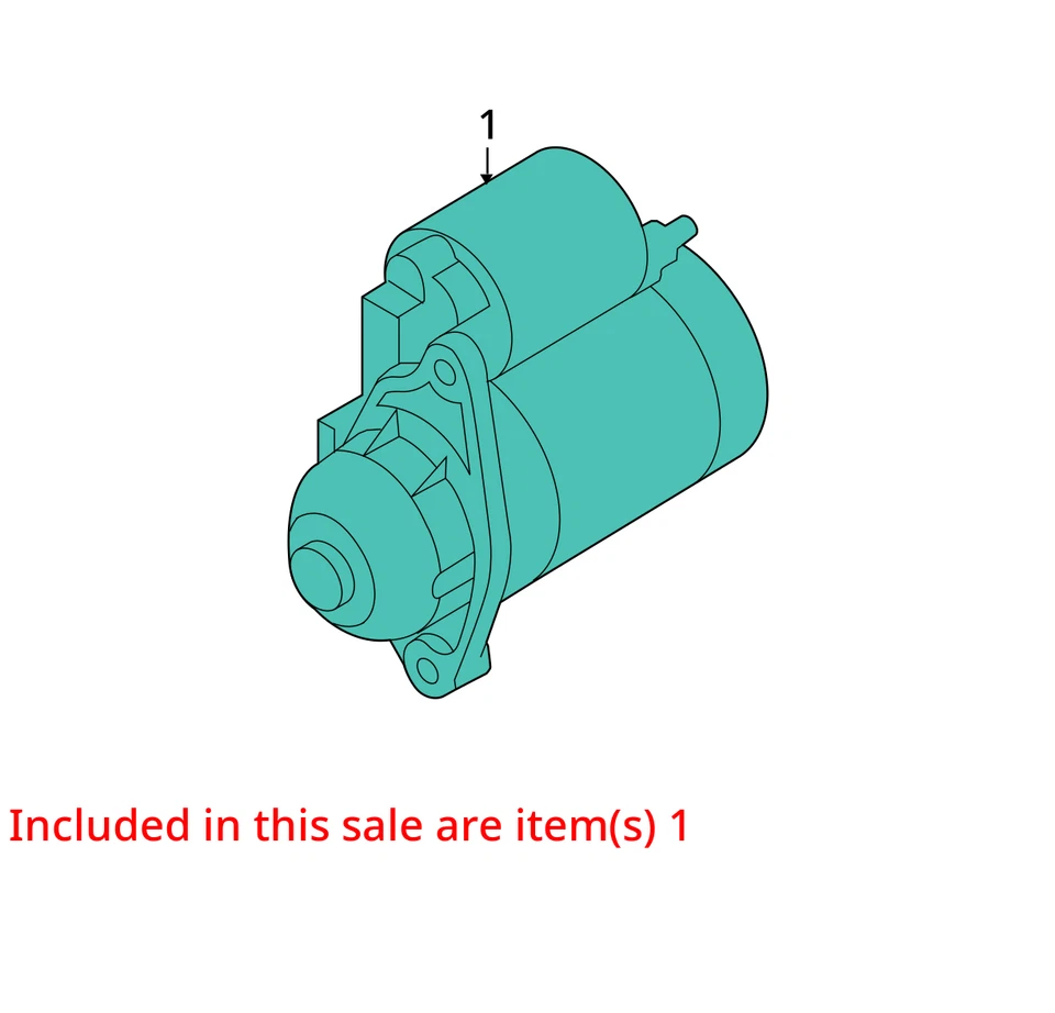 Motor de arranque SCION XD 2009 1,6 kW usado 142 k millas OEM 2810037041 Foto 3 de 4