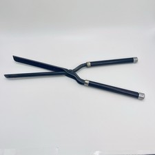 Vintage Curling Iron Stove Heated Hair Styling Tool Wood Handles Primitive Japan