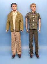 Vintage Ken Dolls Lot 1961 Flocked  Painted Hair w/ Tagged Outfits Mattel