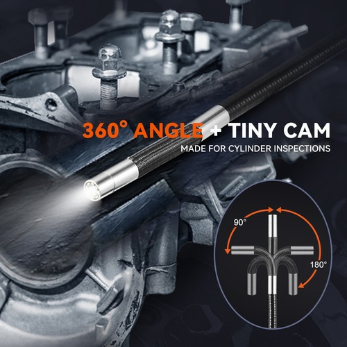 DEALS! 2-Way Articulating Borescope W/ Light Endoscope Inspection ...