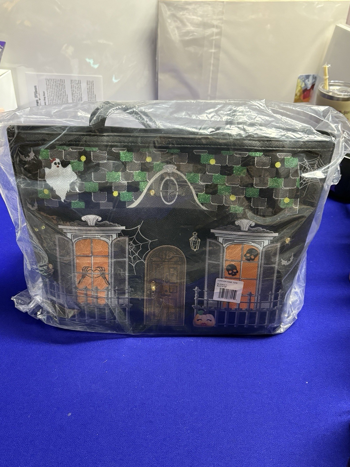 Betsey Johnson Kitsch Forever Home Haunted House Halloween Tote BNWT image 2