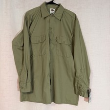 Dickies Men's Long Sleeve Button Up Work Shirt 574 Medium Khaki