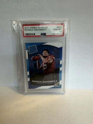 2017 PANINI DONRUSS #327 PATRICK MAHOMES II ROOKIE RC PSA 10 Kansas City Chiefs