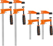 4-Pack Steel 600LBS Bar Clamps Set, 6" 2  12" 2 F-Clamps