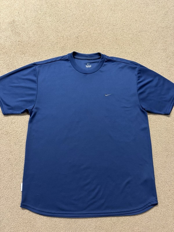 Nike Dri Fit Shirt Navy Blue Nike Fit Dry Athletic Size Medium 111276