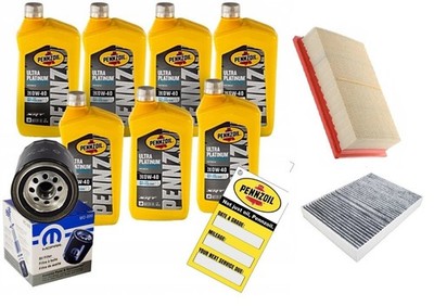PENNZOIL 0W40  für SRT mit ORIGINAL FILTER MO-899 + Pollen Filter + Luft Filter