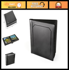 Leatherette Photo Album for 30 8x10 Photos, 15 Pages, Black Slip-in Design
