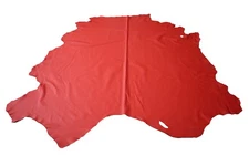 Blood Orange Leather Hide Upholstery Full Cow Hide 50 Square Feet Stunning