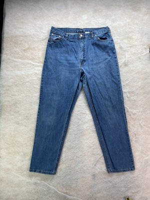 Faded Glory Womens Plus Size 18A Medium Wash High Rise Relaxed Tapered Jeans USA