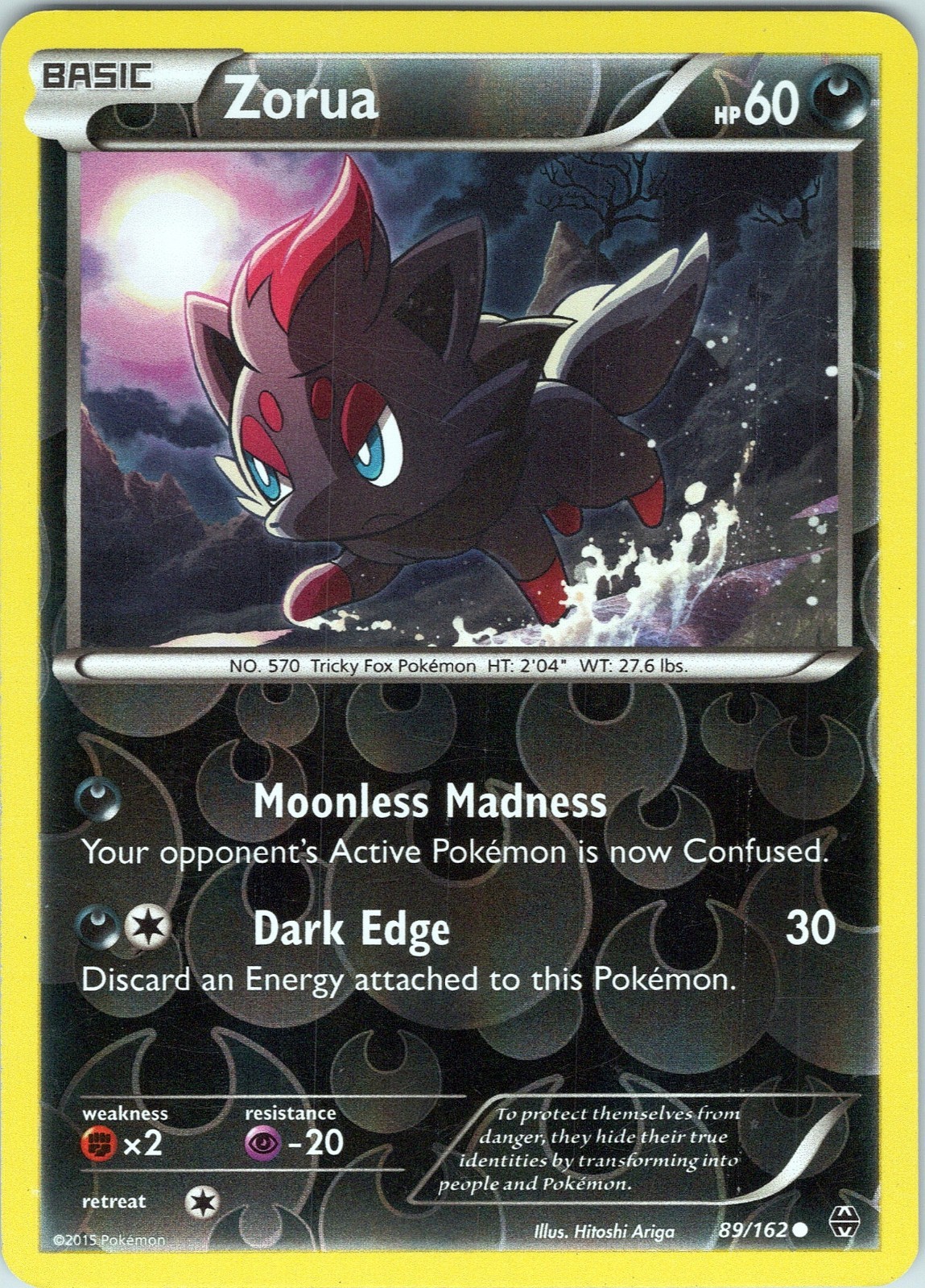 Zorua 89/162 Common - Pokemon TCG XY: Breakthrough - Reverse Holo (NM)
