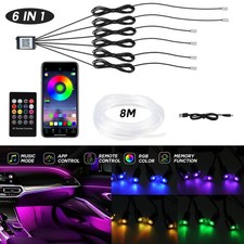 8m RGB LED Auto Ambientebeleuchtung APP Kit F&uuml;r Mercedes W447 W639 166 W205 W251