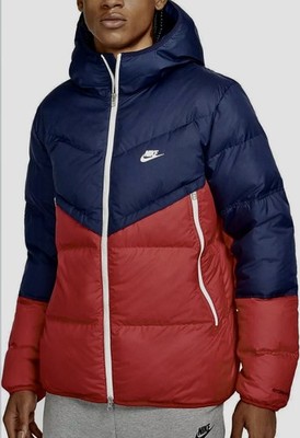 NIKE Sportswear Storm Fit Down Fill Windrunner Navy Blue Red Jacket NEW Mens 2XL