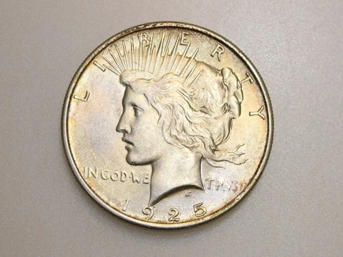 1925-P $1 PEACE SILVER DOLLAR GEM BU