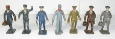 Complete set of 7 Lincoln Logs Allied Toys Railroaders Metal Figures Set 30
