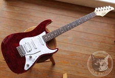 Suhr J-Select Standard Electric Guitar Chili Pepper Red Quilt Maple Neck Used