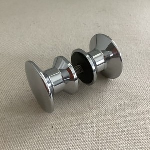 2-sided Shower Door Knob Handle, Round Chrome Glass Door Handle Pull READ!