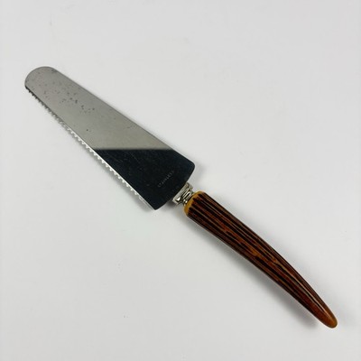 Electro-Way Cake Server - Stainless Steel Serrated Cake Knife with Stag Handle 